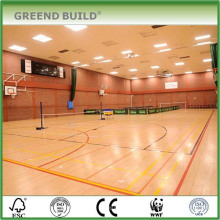 Revestimento de madeira do bordo em grande escala interno antiderrapante do campo de esporte do Badminton do deslizamento